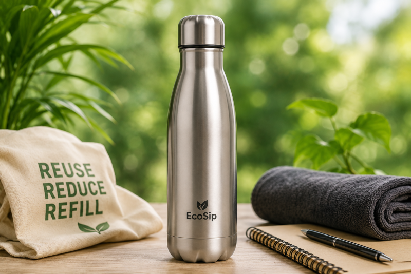 EcoSip Stainless Steel Water Bottle