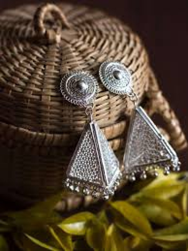 silver earrings