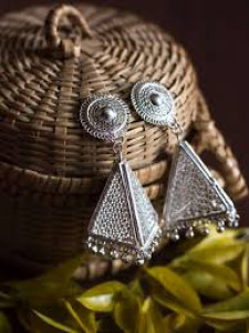 silver earrings