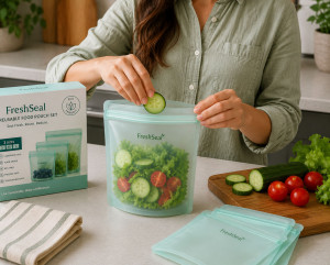 FreshSeal Reusable Food Pouch Set