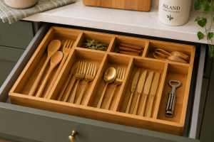Bamboo Drawer Organiser Set
