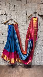 royal blue kanchipuram saree
